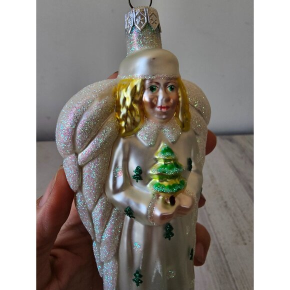 Patricia breen noel Angel cherub tree ornament glitter Xmas tree - Picture 3 of 9